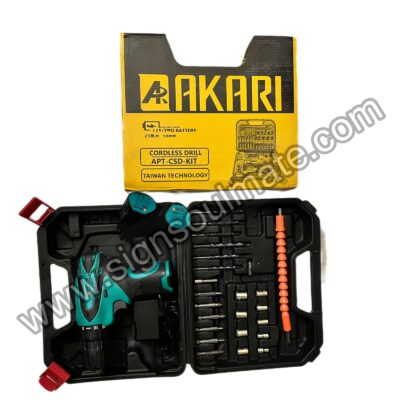 AKHARI CORDLESS DRILL DRIVER CSD KIT